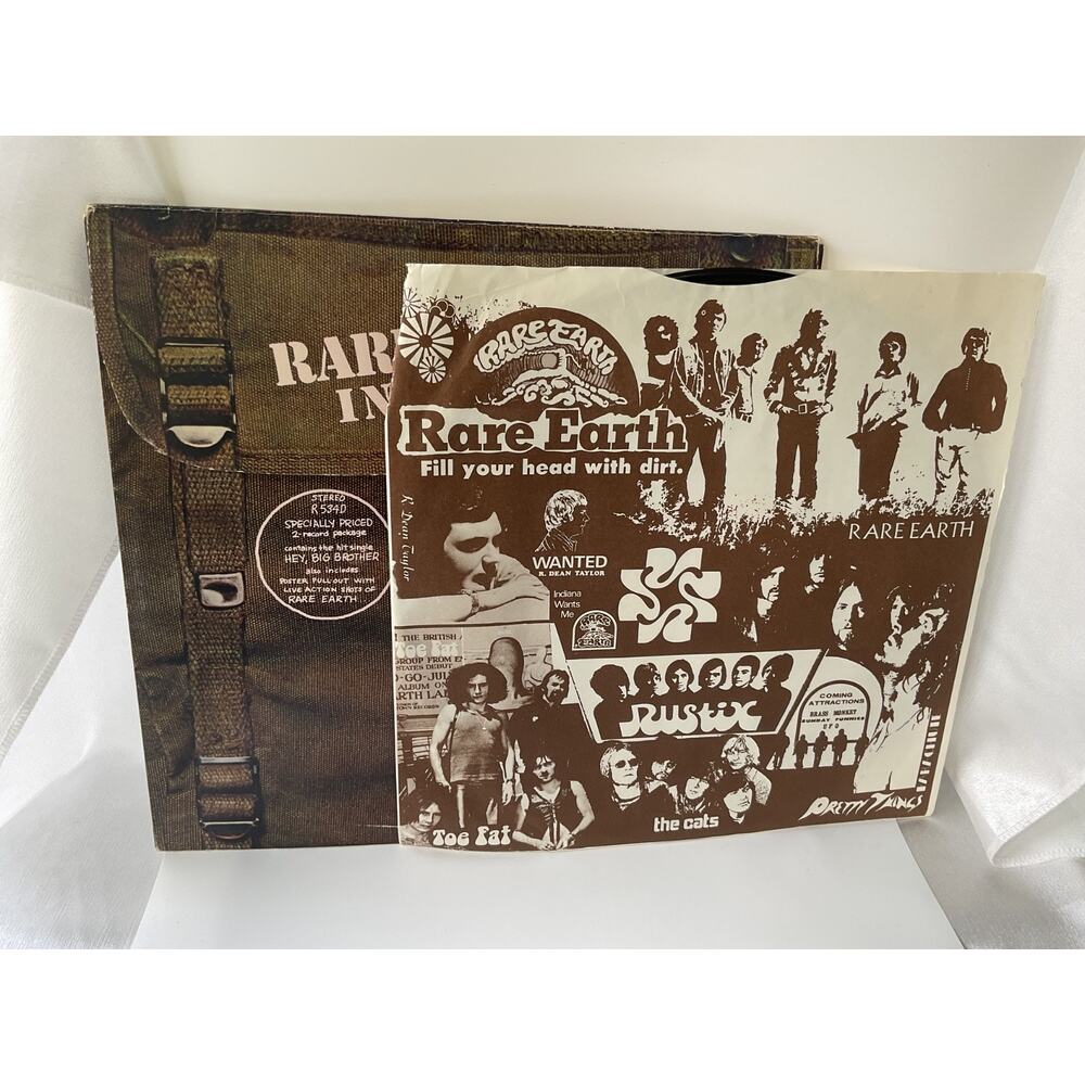 Rare Earth In Concert 2LP 1971 R 534D Backpack Cover Tested W/Inners - Picture 3 of 6